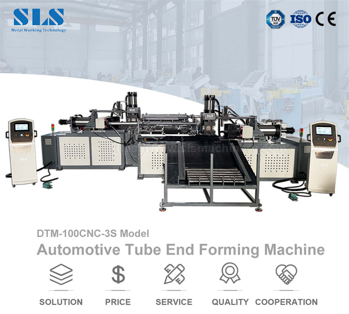 Automotive Tube End Forming Machine. X. DTM-100CNC-3S.001 Машина для формования концов автомобильных труб. Х. DTM-100CNC-3S.001