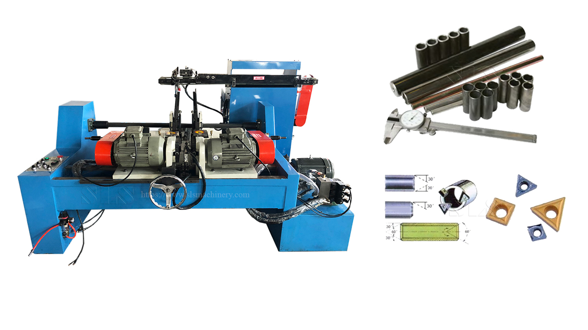 Машина для снятия фаски на концах металлических труб для двойных головок труб